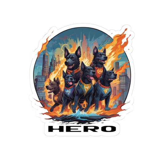 Dog Hero Kiss-Cut Stickers, Pet Lover Gift, Animal Rescue, Paw Print Decals, Cute Puppy Sticker Pack, Laptop Decor