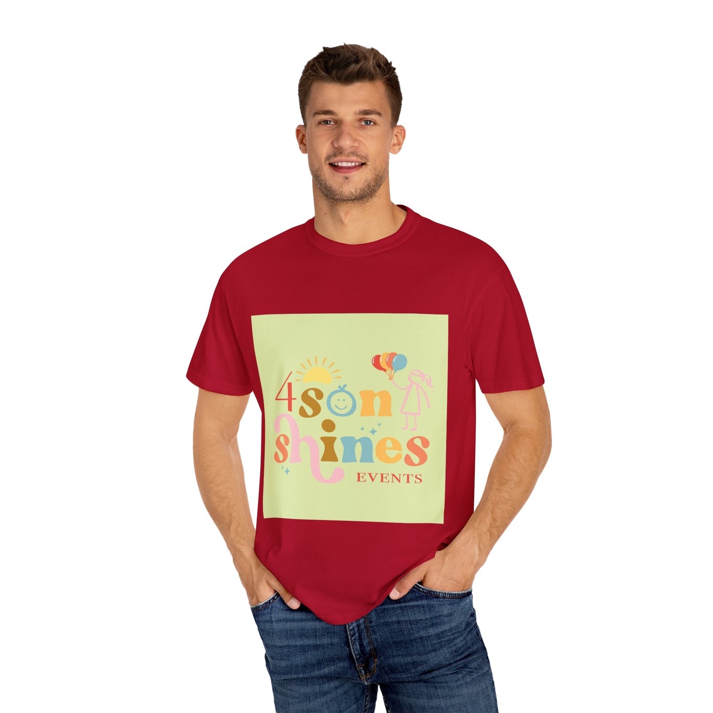 4 SonShines Events T-Shirt for Celebrations, Summer Festivities, Fun Gatherings, Family Reunions, Lightweight Fashion