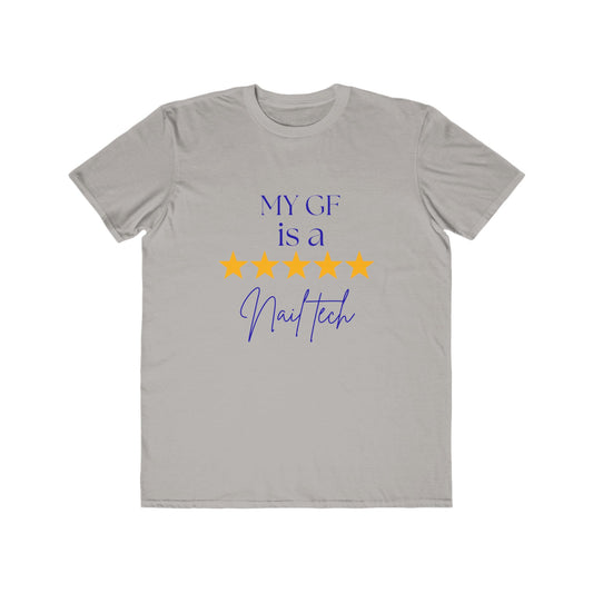 "My GF is a Nail Tech" 5-Star Nail Technician Tee — Men's Lightweight Fashion Tee