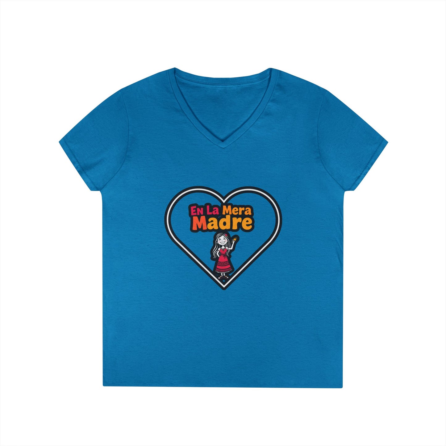 Mama V-Neck T-Shirt - En La Mera Madre Design