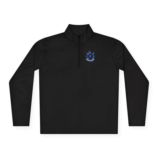 Quarter-Zip Pullover - Blue Star Beauty Workout Gear by Ali Alicia