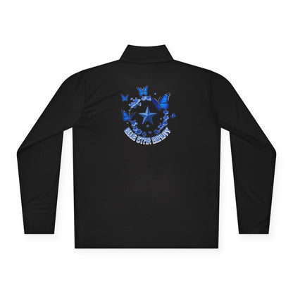 Quarter-Zip Pullover - Blue Star Beauty Workout Gear by Ali Alicia