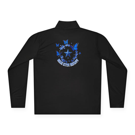 Quarter-Zip Pullover - Blue Star Beauty Workout Gear by Ali Alicia
