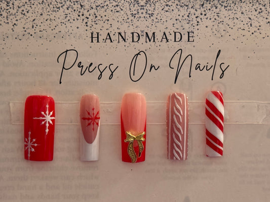 Christmas Press-On Nails — Perfectly Festive, Effortlessly Fly 🎄✨