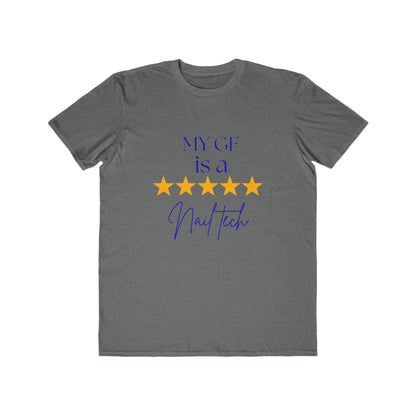 "My GF is a Nail Tech" 5-Star Nail Technician Tee — Men's Lightweight Fashion Tee